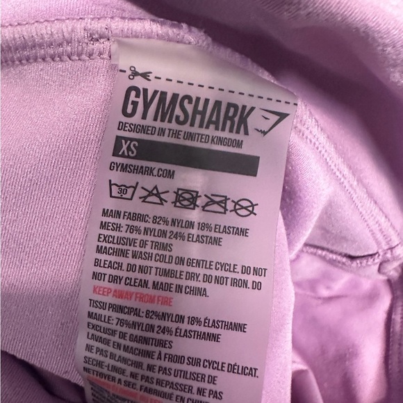 Gymshark Purple Leggings Form-Fitting Performance Wear Pants - Picture 10 of 11